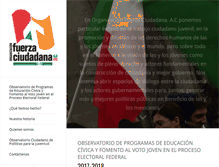 Tablet Screenshot of fuerzaciudadana.org.mx